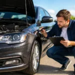 Man Check a Used Car Before Buying
